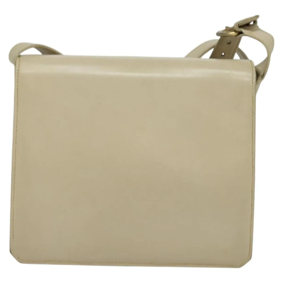 Gucci Vintage Flap Leather, Beige, Leather, Shoulder Bag