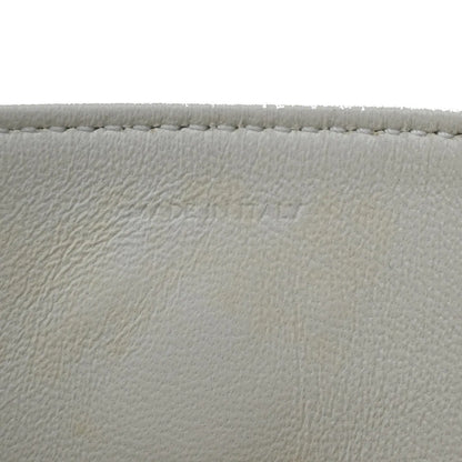 Celine Triangle Leather, White, Leather, Shoulder Bag
