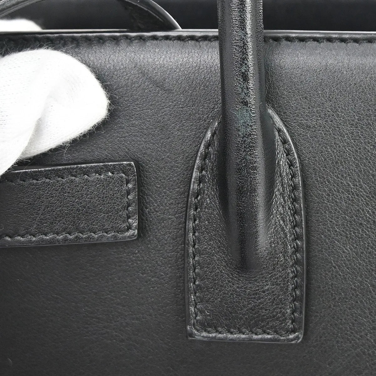 Saint Laurent Sac de Jour Leather, Black, Leather, Handbag