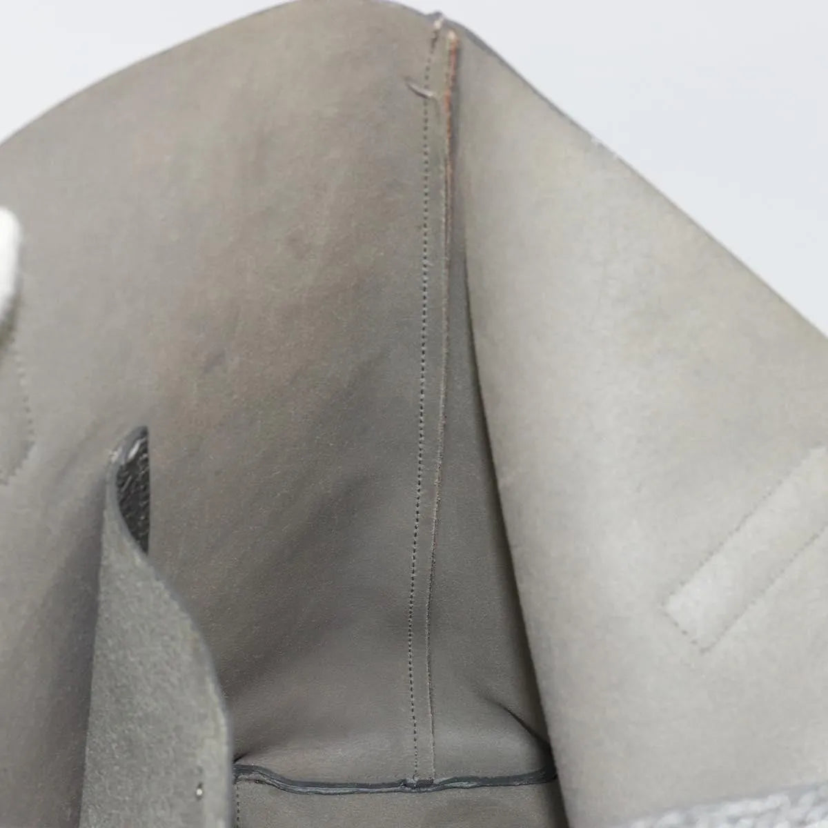 Prada Vintage Tote Leather, Silver, Leather, Tote Bag