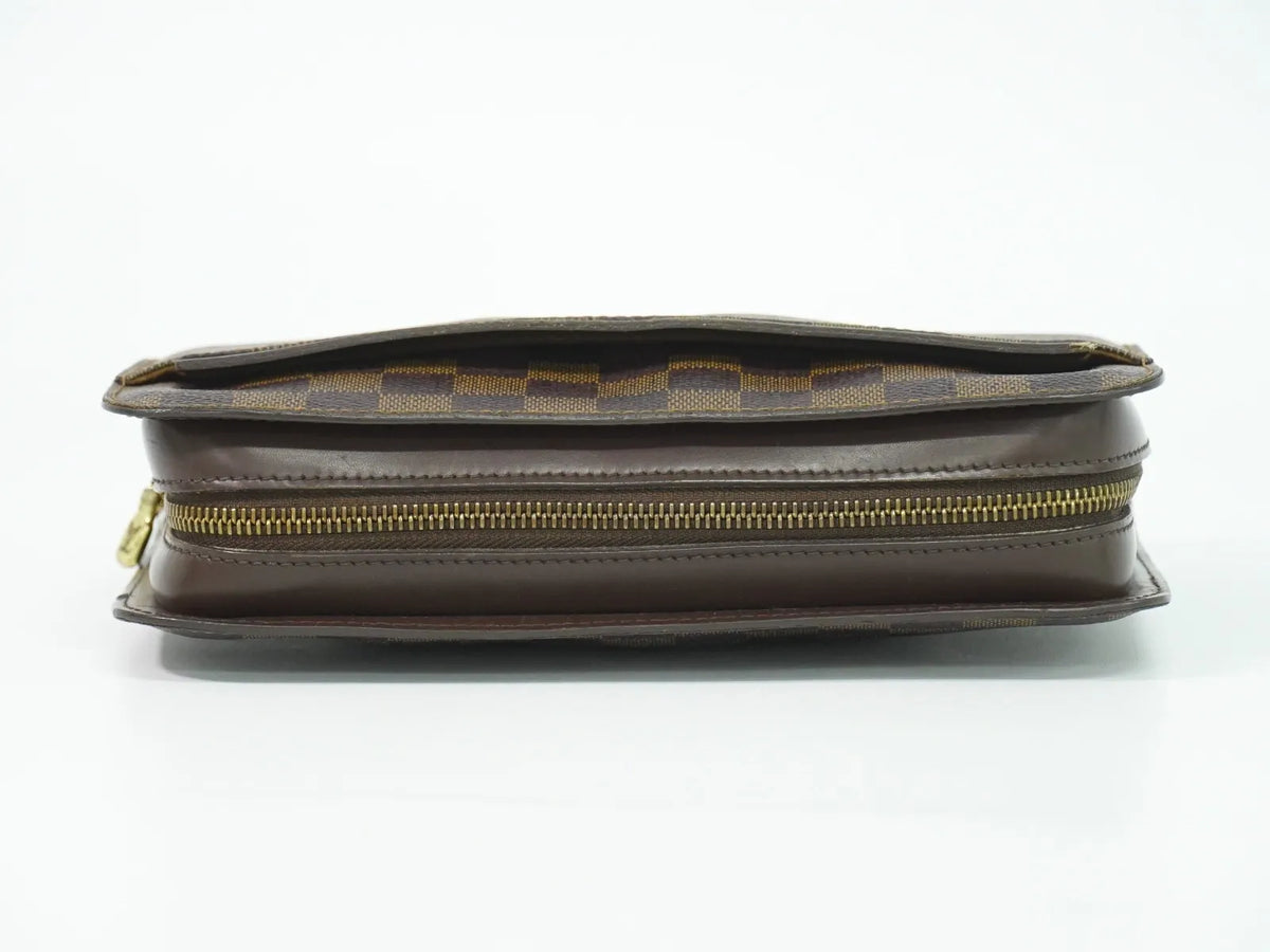 Louis Vuitton Pochette Saint Louis Damier, Brown, Canvas, Clutch