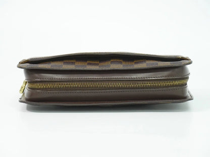 Louis Vuitton Pochette Saint Louis Damier, Brown, Canvas, Clutch