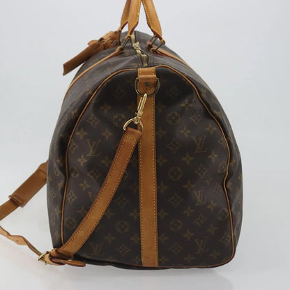 Louis Vuitton Keepall Bandoulière Monogram, Brown, Canvas, Travel Bag