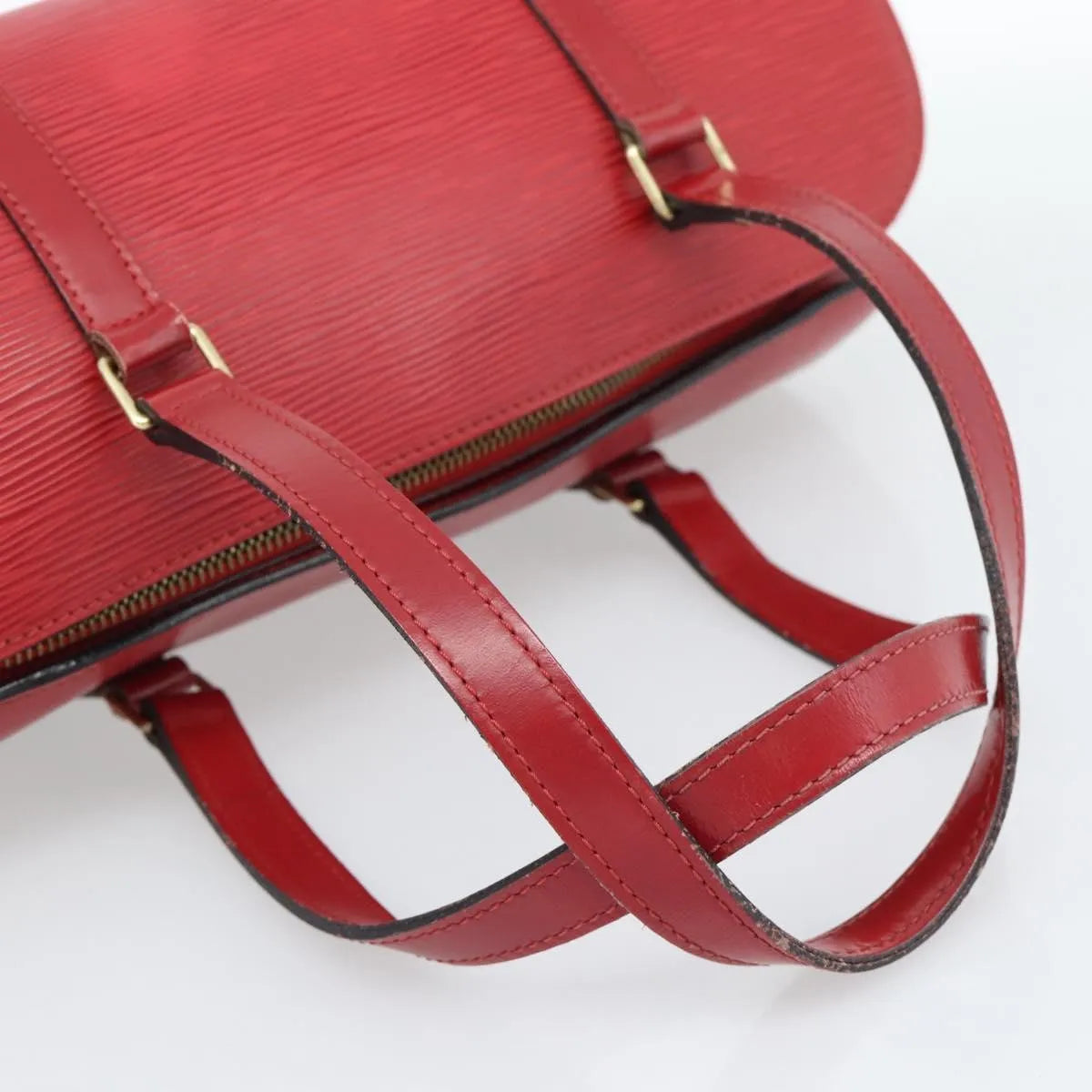 Louis Vuitton Soufflot Epi Leather, Red, Leather, Handbag