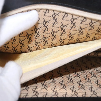 Saint Laurent Vintage Leather, Black, Leather, Clutch