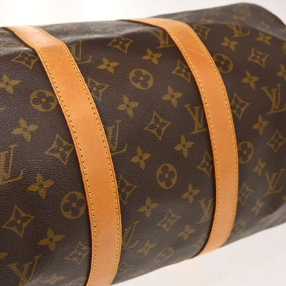 Louis Vuitton Keepall Bandouliere Monogram Canvas, Brown, Canvas, Travel Bag