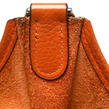 Hermes Evelyne Bag Gen I Clemence, Orange, Leather, Handbag