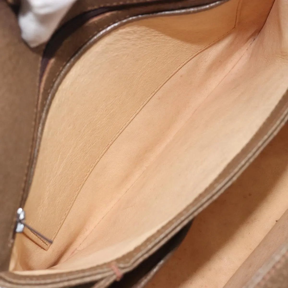 Gucci Vintage Convertible Box Leather, Brown, Leather, Handbag