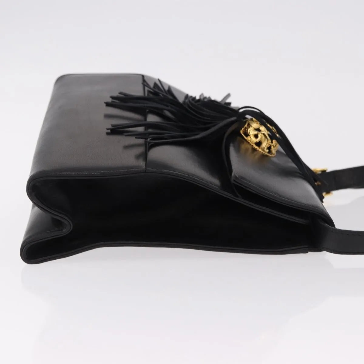 Salvatore Ferragamo Vintage Leather, Black, Leather, Shoulder Bag