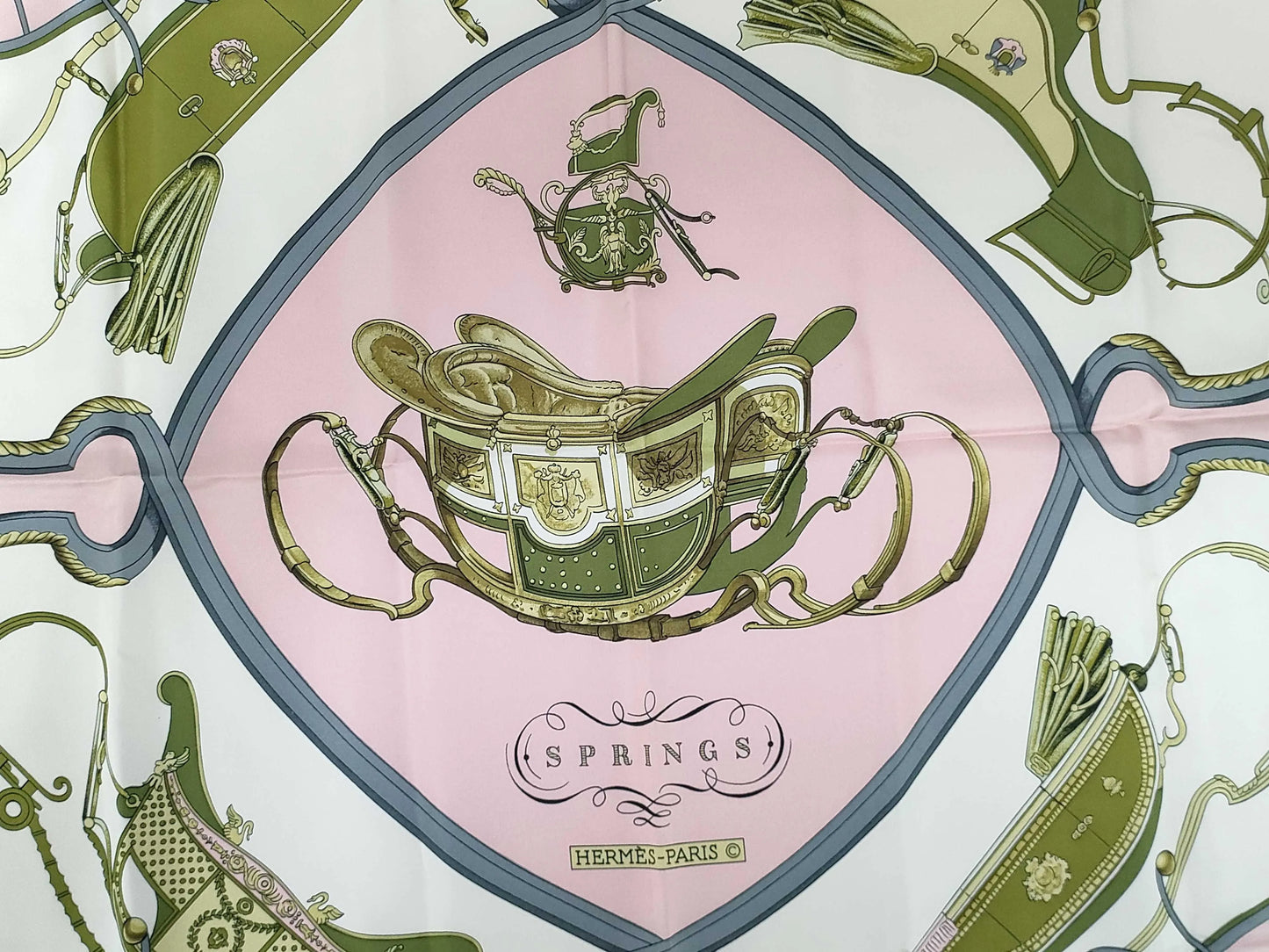 Hermes Carré 90 Silk multicolor, Pink, Silk, Scarf