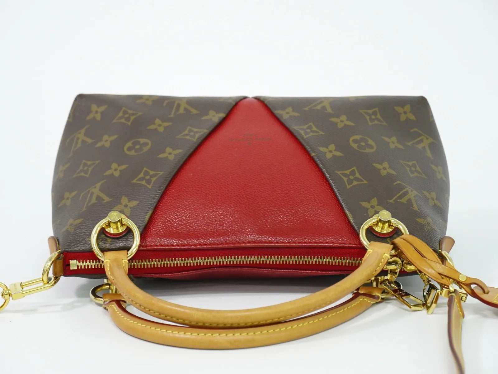 Louis Vuitton V Tote Monogram Canvas and Leather, Brown, Canvas, Handbag