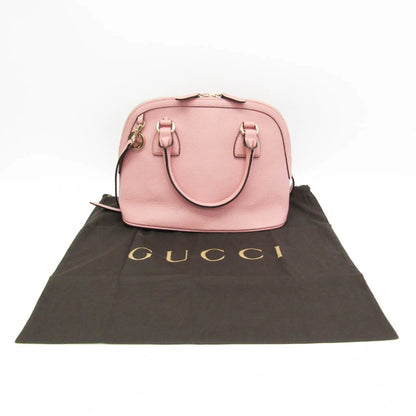 Gucci Convertible Dome Satchel Leather, Pink, Leather, Handbag