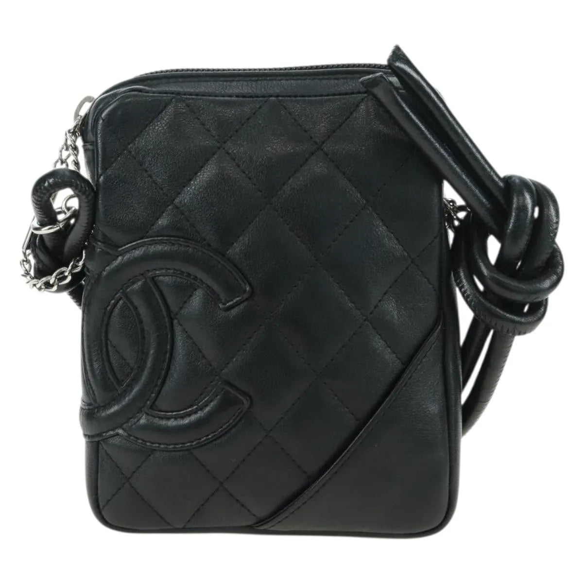 Chanel Cambon Crossbody Bag Quilted leather, Black, Leather, Shoulder Bag