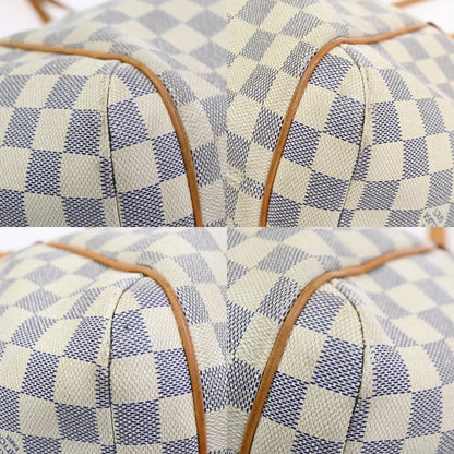 Louis Vuitton Totally Damier azur, White, Canvas, Shoulder Bag