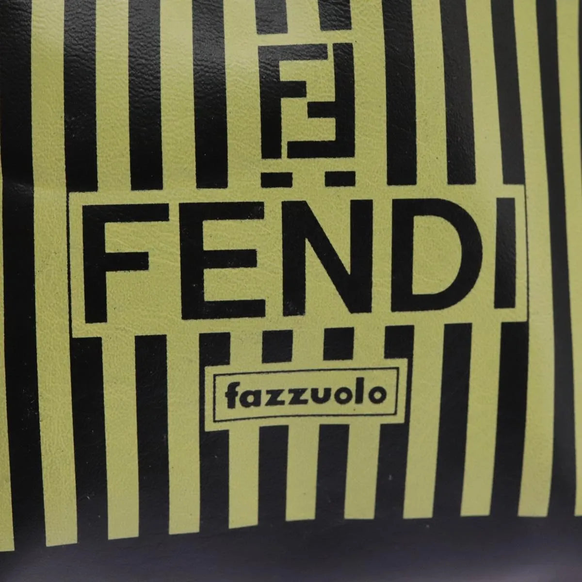 Fendi Fazzuolo Leather, Black, Leather, Tote Bag
