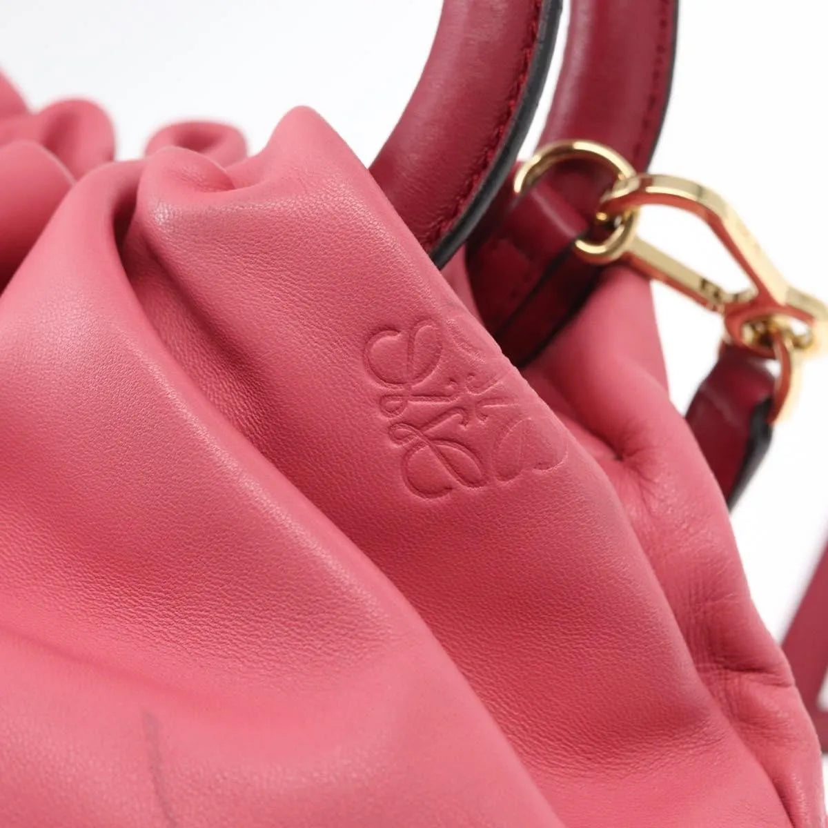 Loewe Bounce Lambskin, Pink, Leather, Handbag