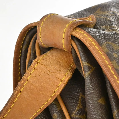 Louis Vuitton Saumur Monogram, Brown, Canvas, Shoulder Bag