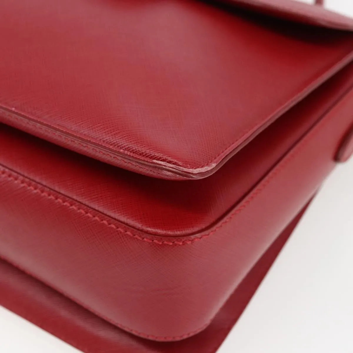 Salvatore Ferragamo Gancini Leather, Red, Leather, Handbag