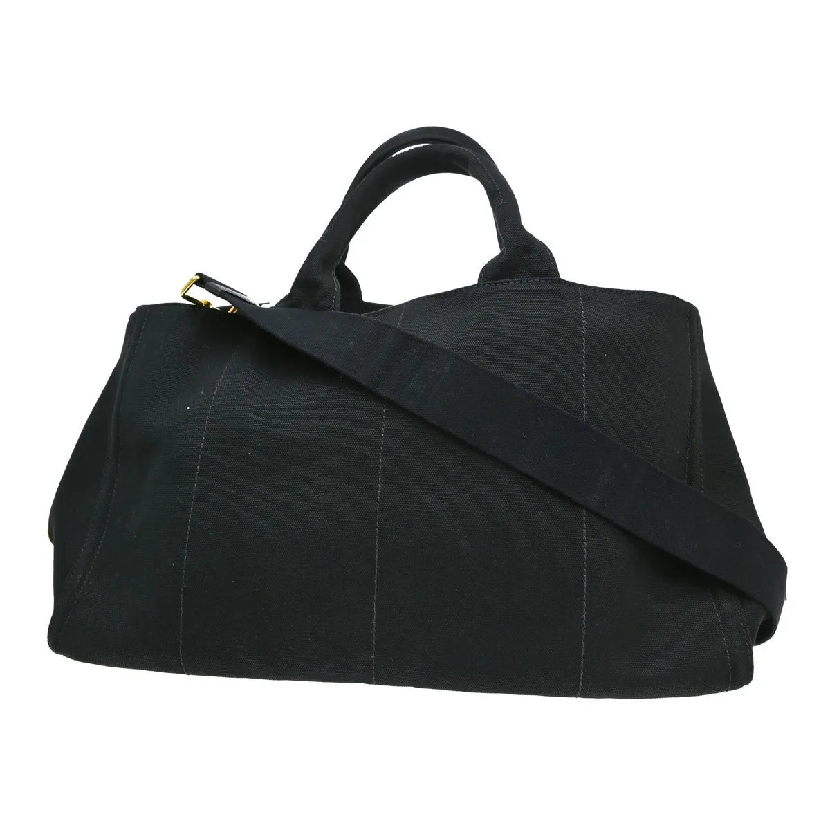 Prada Canapa Convertible Tote Rhinestone Embellished Canvas, Black, Canvas, Handbag