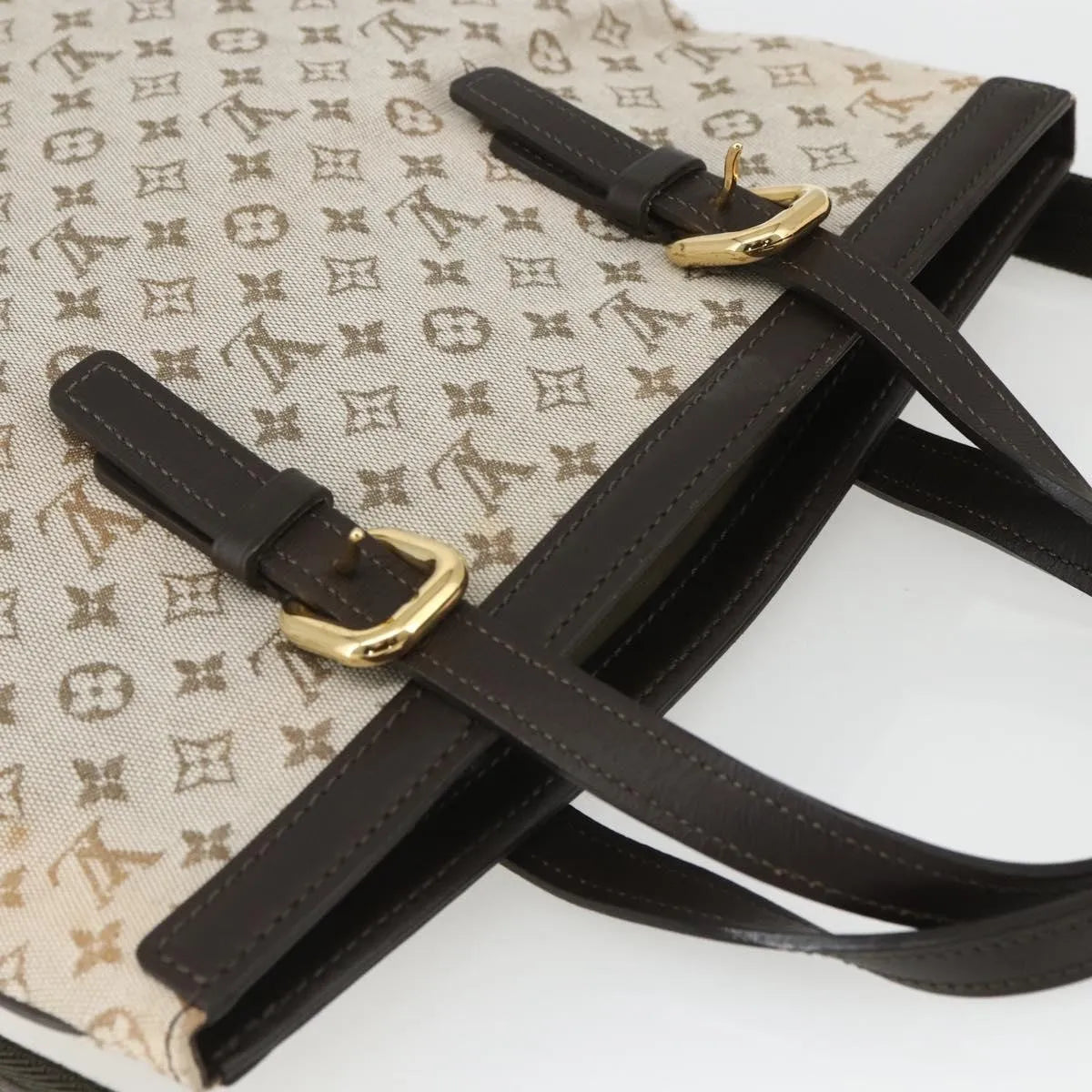 Louis Vuitton Francoise Mini lin, Khaki, Canvas, Tote Bag