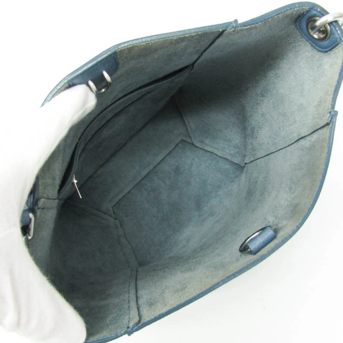 Celine Sangle Seau Calfskin, Blue, Leather, Shoulder Bag