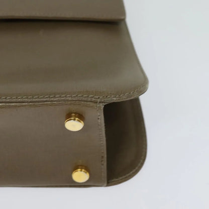 Salvatore Ferragamo Gancini Leather, Brown, Leather, Handbag