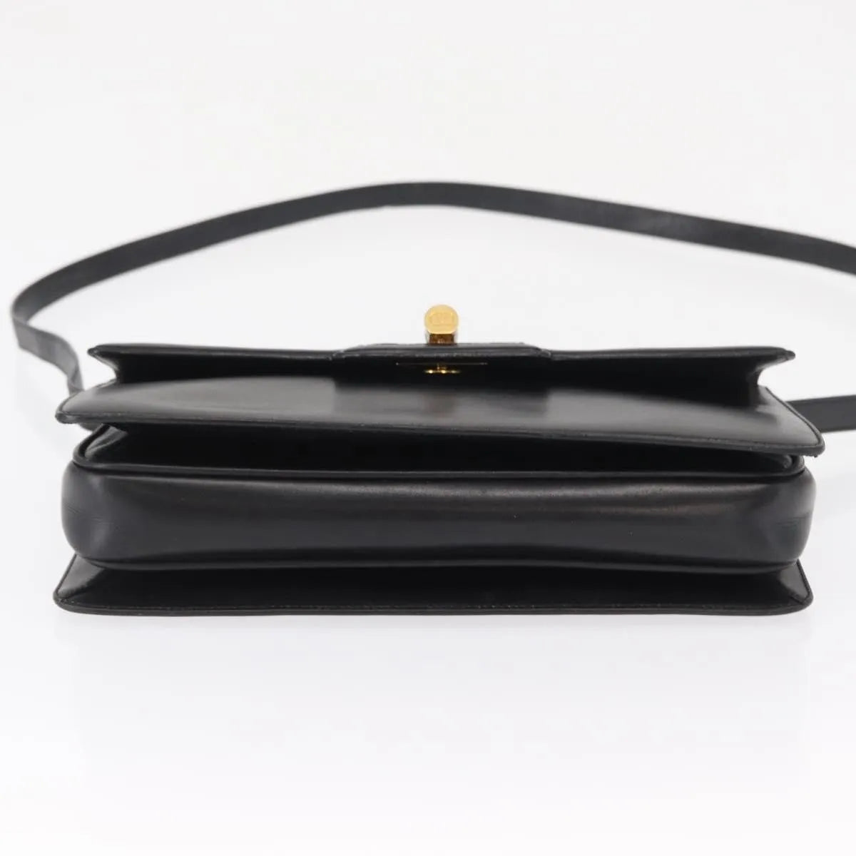 Gucci Vintage Leather, Black, Leather, Shoulder Bag