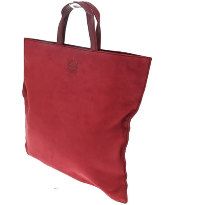 Loewe Anagram Tote Suede, Red, Suede, Tote Bag