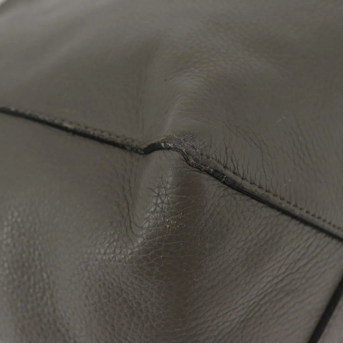 Celine Phantom Cabas Tote Leather, Gray, Leather, Tote Bag