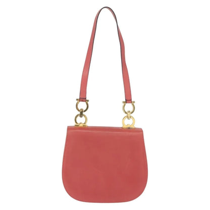 Salvatore Ferragamo Gancini Leather, Pink, Leather, Shoulder Bag