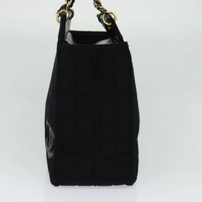 Chanel Chocolate Bar CC Tote Cotton, Black, Cotton, Tote Bag