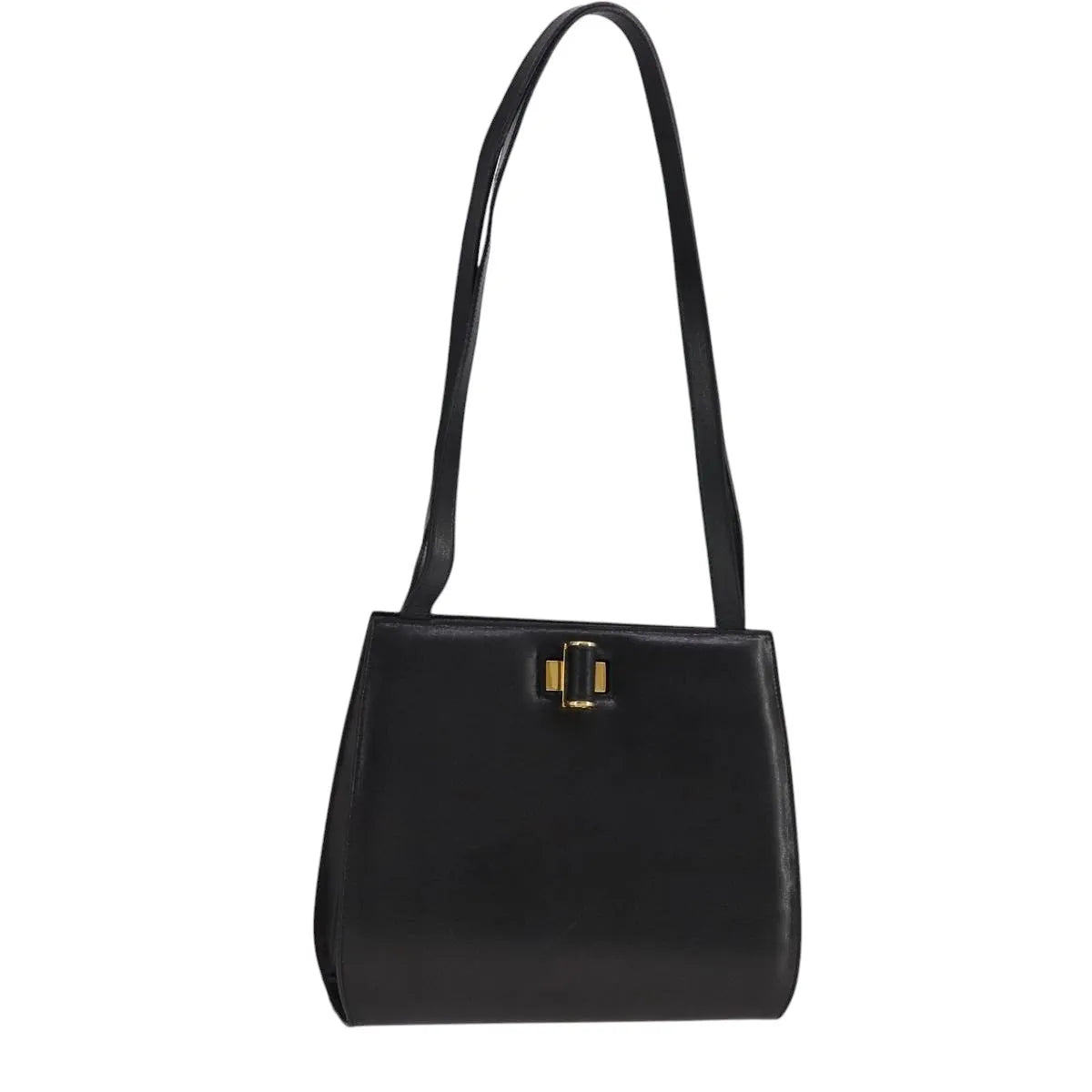 Salvatore Ferragamo Vintage Leather, Black, Leather, Shoulder Bag
