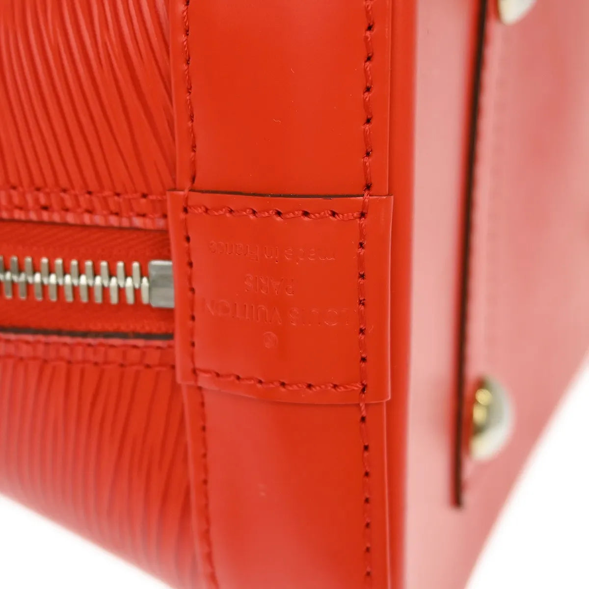 Louis Vuitton Alma Epi Leather, Red, Leather, Handbag