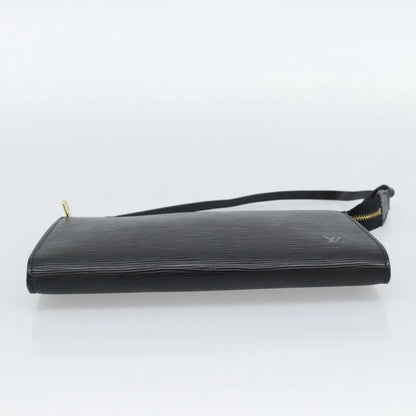 Louis Vuitton Pochette Accessoires Epi, Black, Leather, Clutch