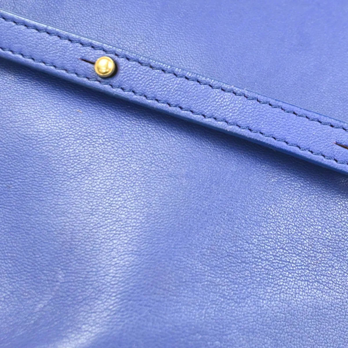 Celine Trio Leather, Blue, Leather, Shoulder Bag