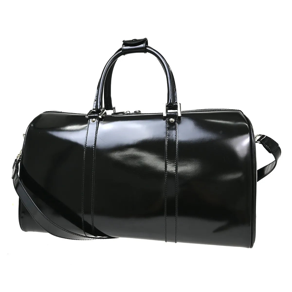 Gucci Travel GG Nylon, Black, Leather, Handbag