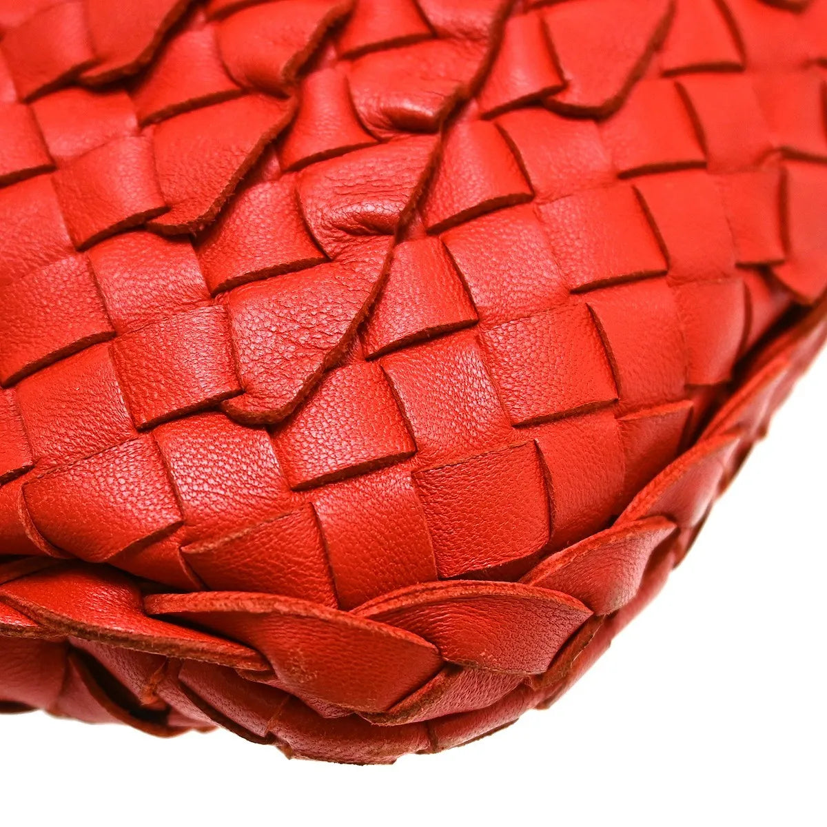 Bottega Veneta Veneta Hobo Miniode Intrecciato Nappa, Red, Leather, Handbag