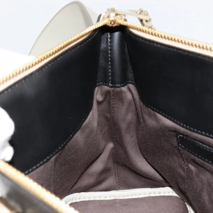 Chloe Bicolor Baylee Satchel Leather, Black, Leather, Handbag