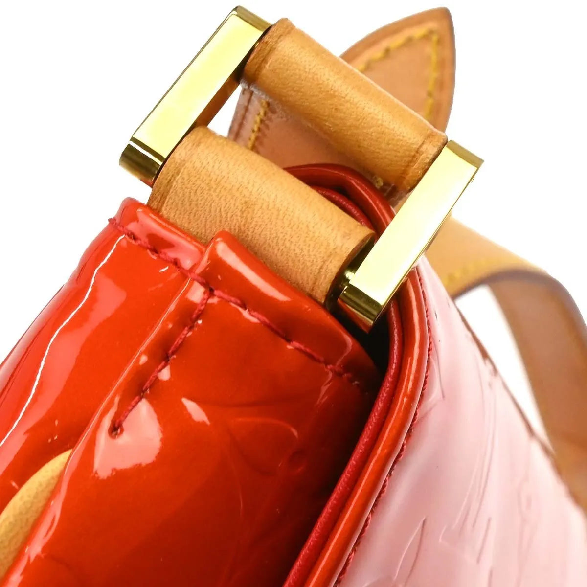 Louis Vuitton Thompson Street Handbag Monogram, Red, Patent Leather, Shoulder Bag