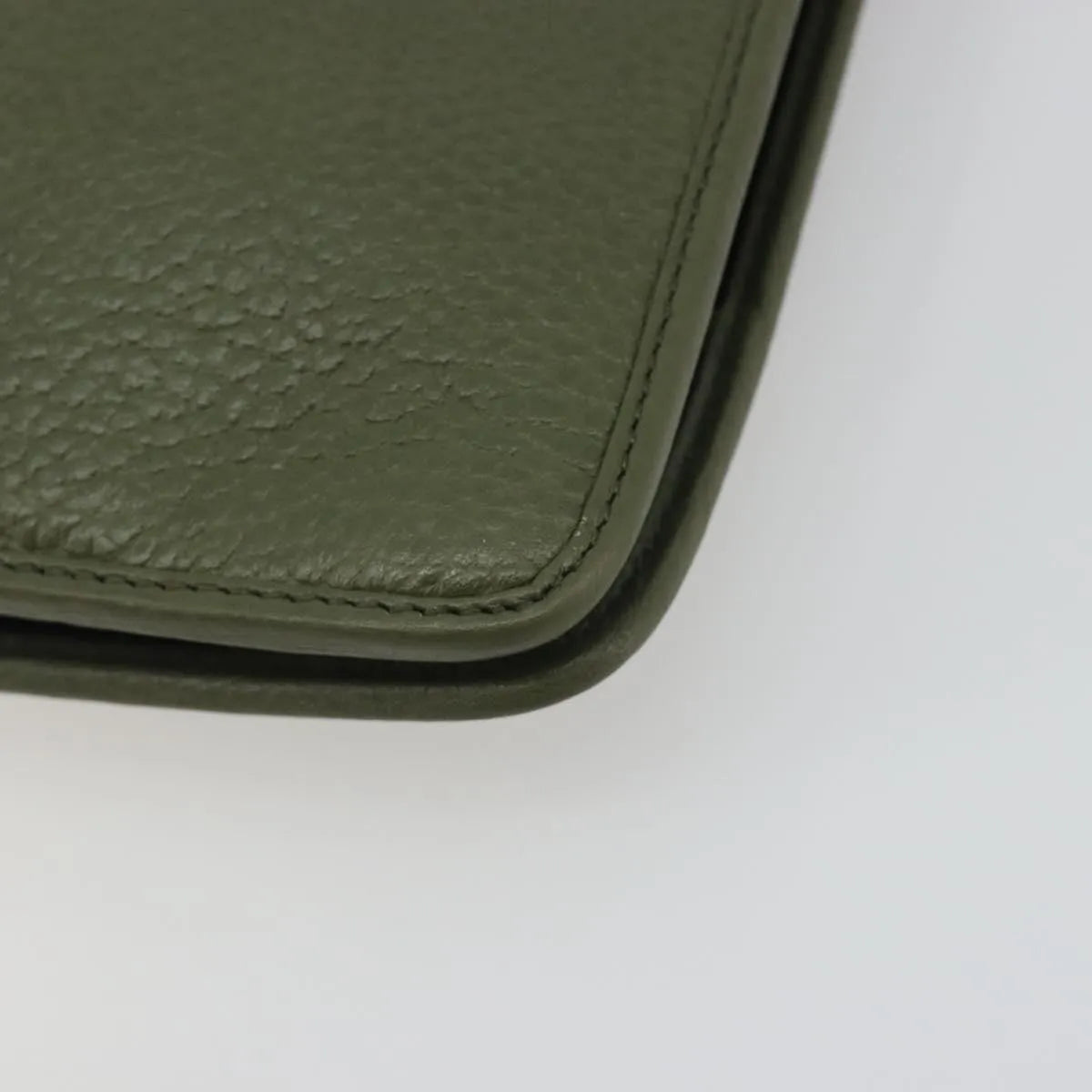 Christian Dior Vintage Chain Flap Leather, Green, Leather, Shoulder Bag