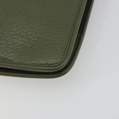 Christian Dior Vintage Chain Flap Leather, Green, Leather, Shoulder Bag