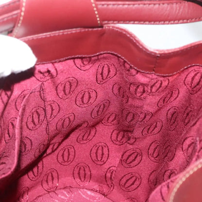 cartier Must de cartier Leather, Burgundy, Leather, Shoulder Bag