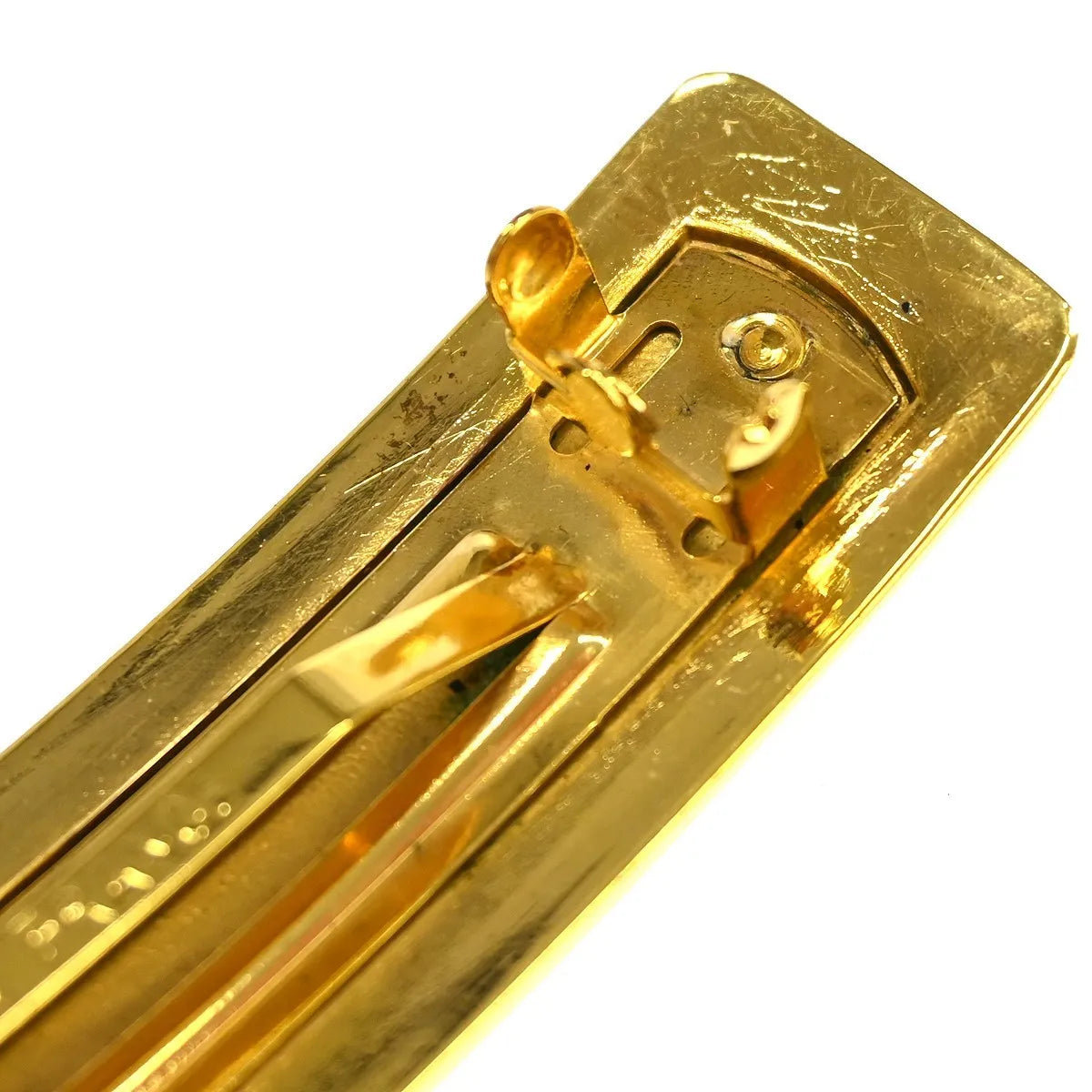 Chanel Logo Hair Barrette Metal, Gold, Gold Plated, Head Accessory