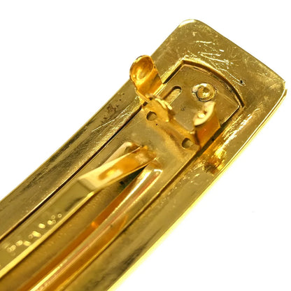 Chanel Logo Hair Barrette Metal, Gold, Gold Plated, Head Accessory