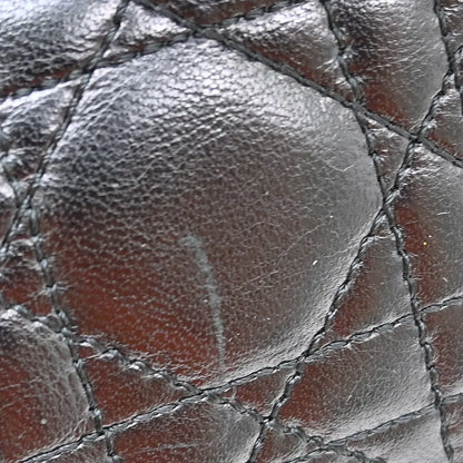 Christian Dior Lady Dior Cannage Quilt Lambskin, Black, Leather, Handbag