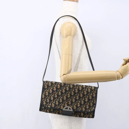 Christian Dior Vintage Trotter Canvas, Navy, Canvas, Shoulder Bag
