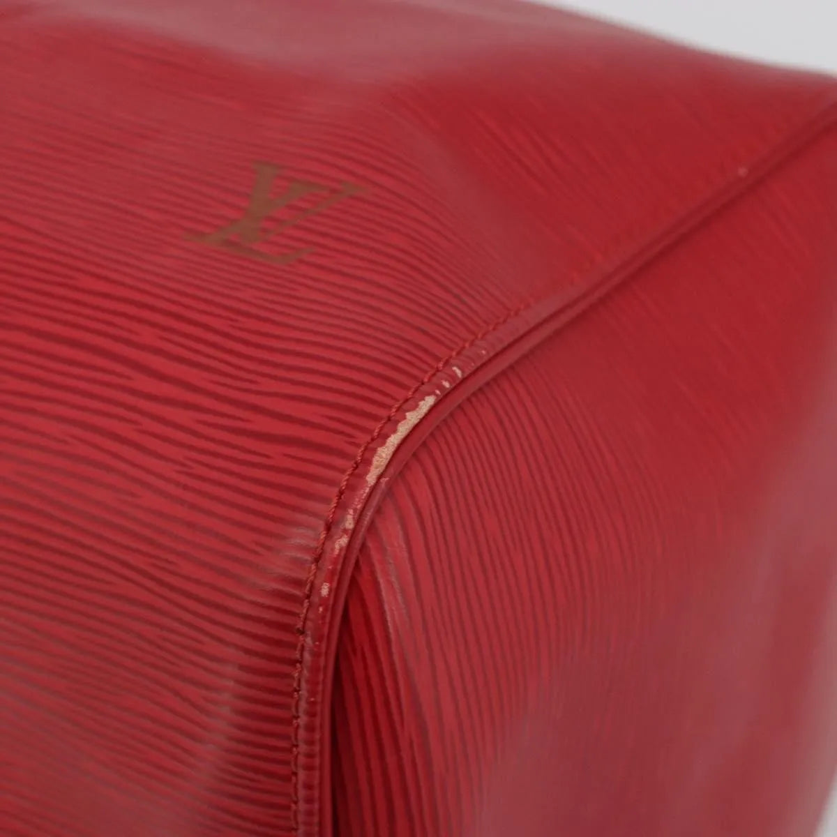 Louis Vuitton Keepall Epi, Red, Leather, Travel Bag