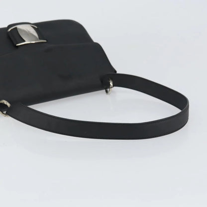 Salvatore Ferragamo Vala Leather, Black, Patent Leather, Shoulder Bag