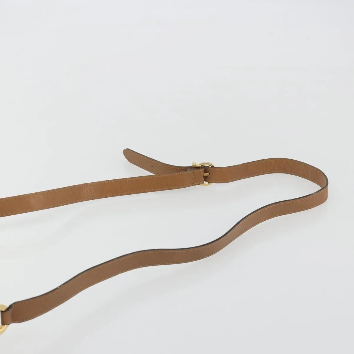 Salvatore Ferragamo Gancini Leather, Brown, Leather, Shoulder Bag