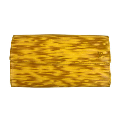 Louis Vuitton Compact Porte Tresor International Epi Leather, Yellow, Leather, Wallet